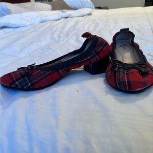 Stylish Red Plaid Women's Shoes